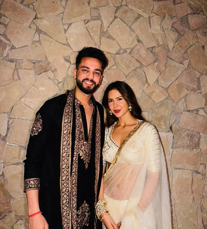 Elvish Yadav Edition Black Embroidered Kurta Set with Dupatta