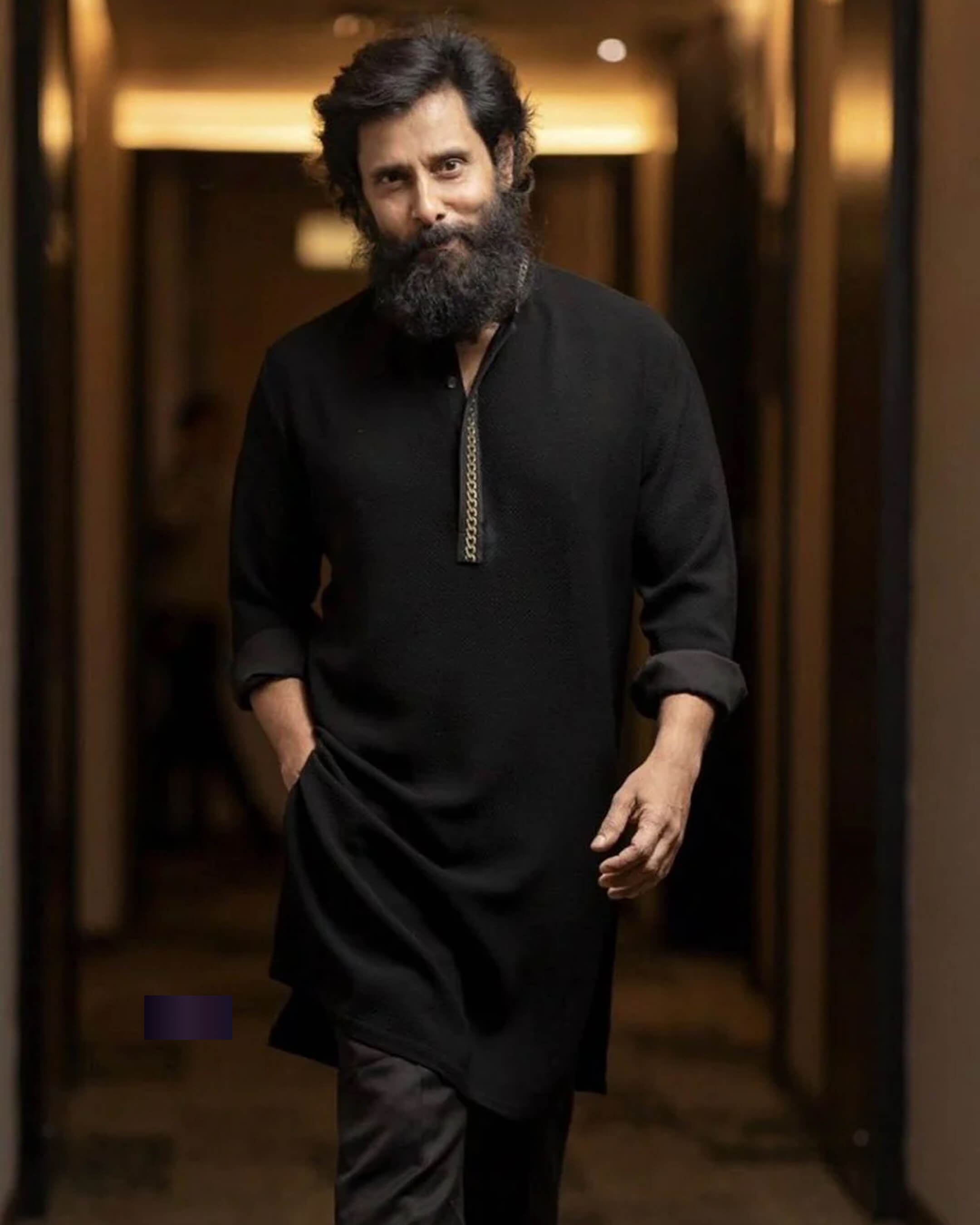 Midnight Black Embroidered Kurta Set