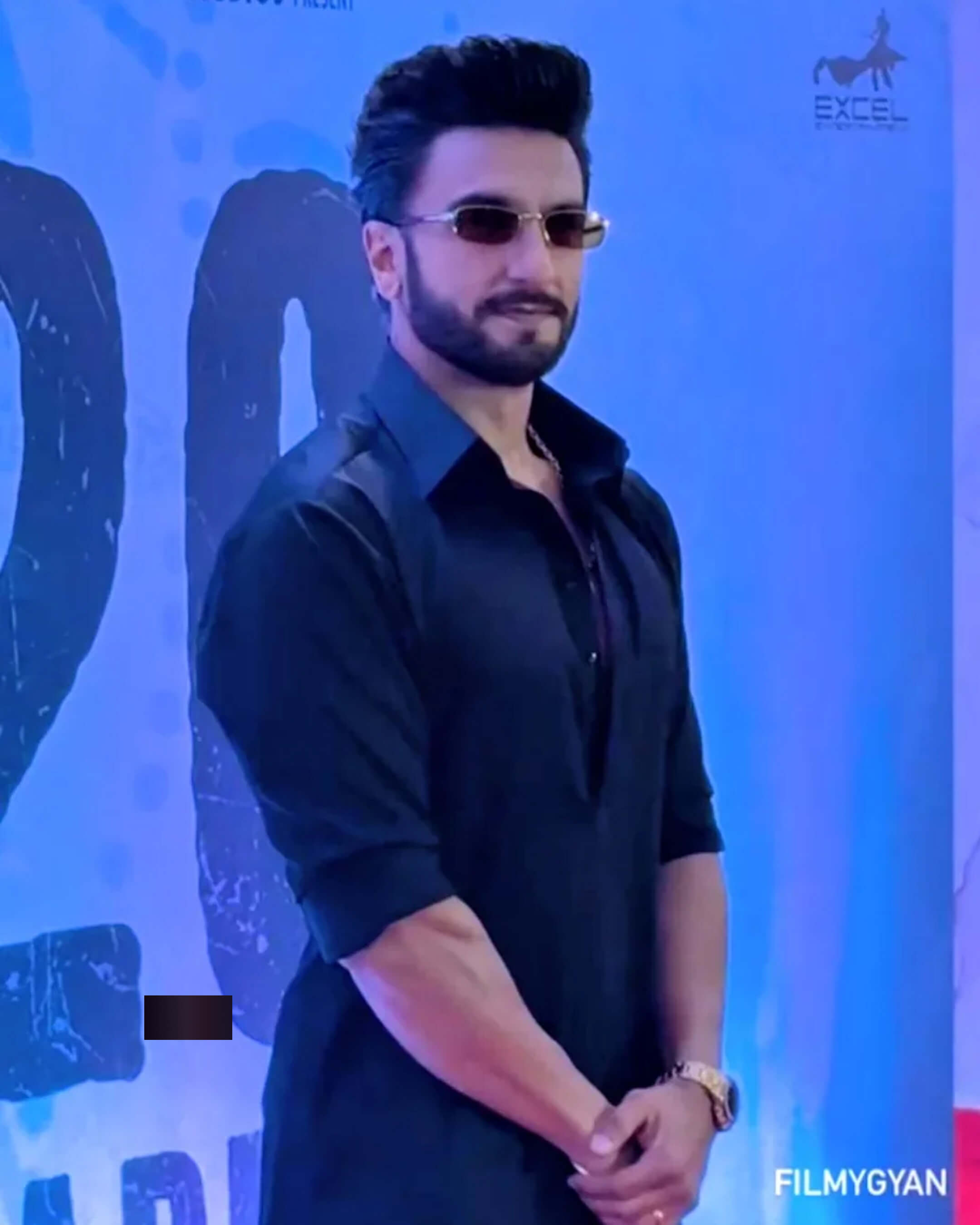 Black Armani Satin Kurta Pajama Set for Men